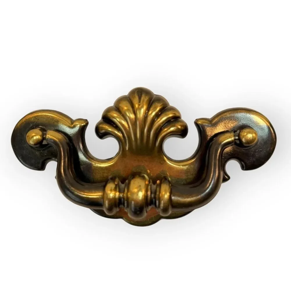Vintage Chippendale Antique Brass Bail Pull 3” Centers Canada CP-2275